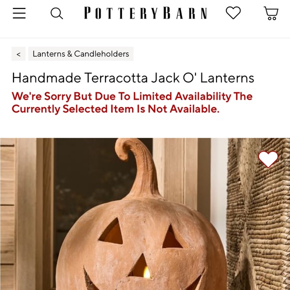 Pottery Barn Spooky and Cute Handmade Terracotta Jack O' Lantern Large P… - Picture 17 of 17